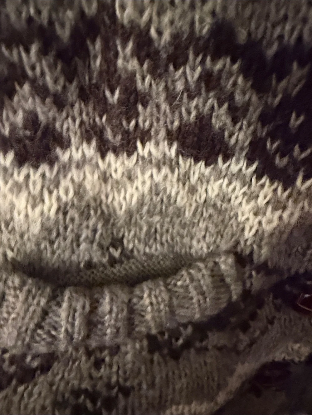 Forever 21 Gray and Brown Fair Isle Shawl-Collar Cardigan 99 - Picture 8 of 11
